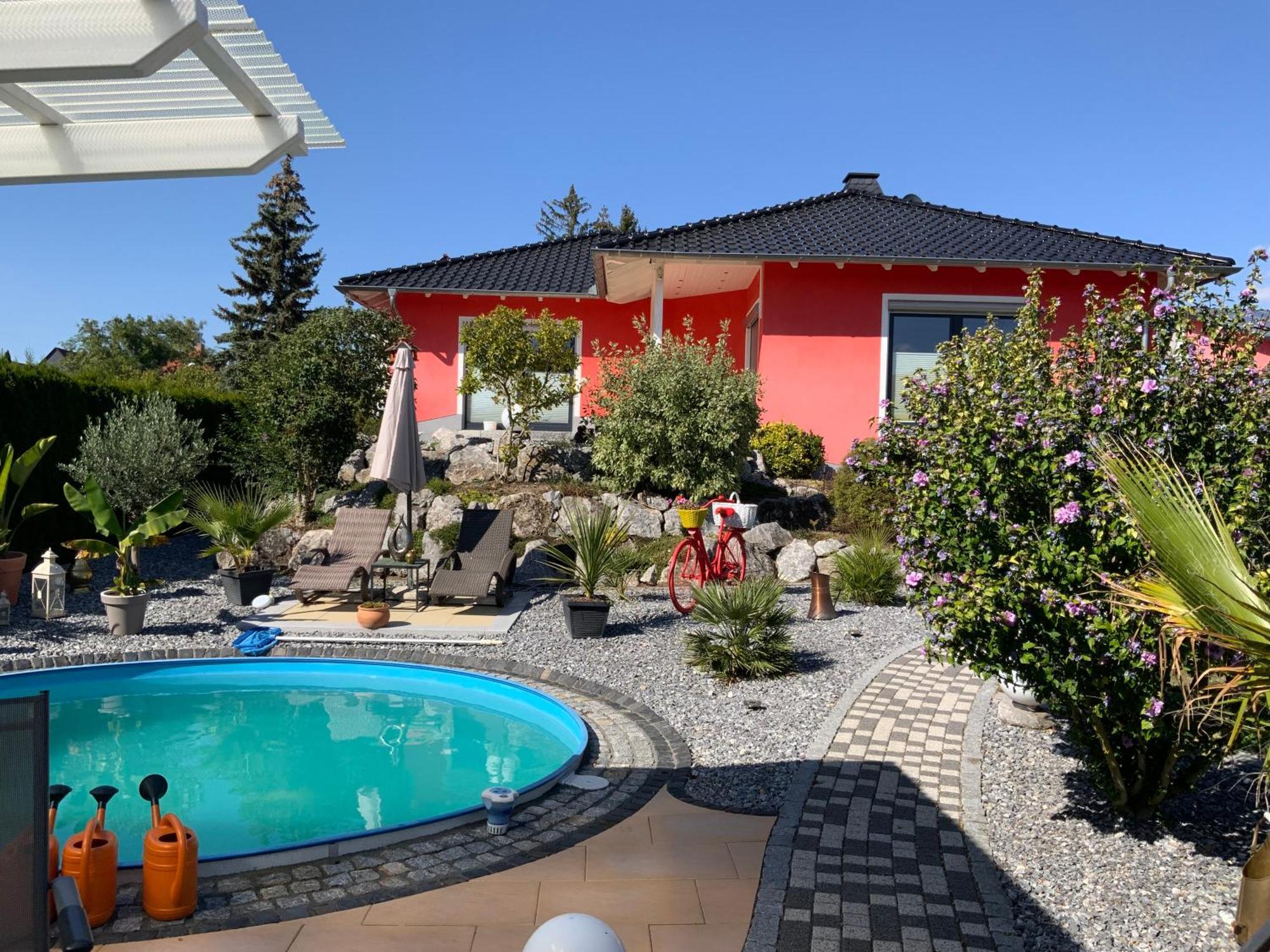 Ferienhaus Luebke, Gartenblick 米尔豪森 外观 照片